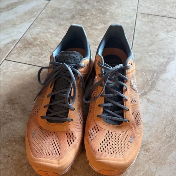 On Cloud Running womens Orange Athletic Shoes - Picture 3 of 9